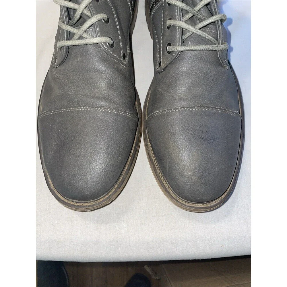 J 75 By Jump Men’s Ankle Boots Sz 13 M Gray Leather Grunge Streetwear Going Out